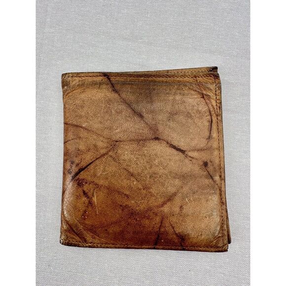 Prince Gardner Vintage Brown Full Grain Cowhide Bifold Men's‎ Wallet - Picture 2 of 6